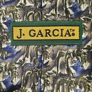 J. Garcia Men's Silk Patterned Necktie, In The Park Collection Fifteen Used